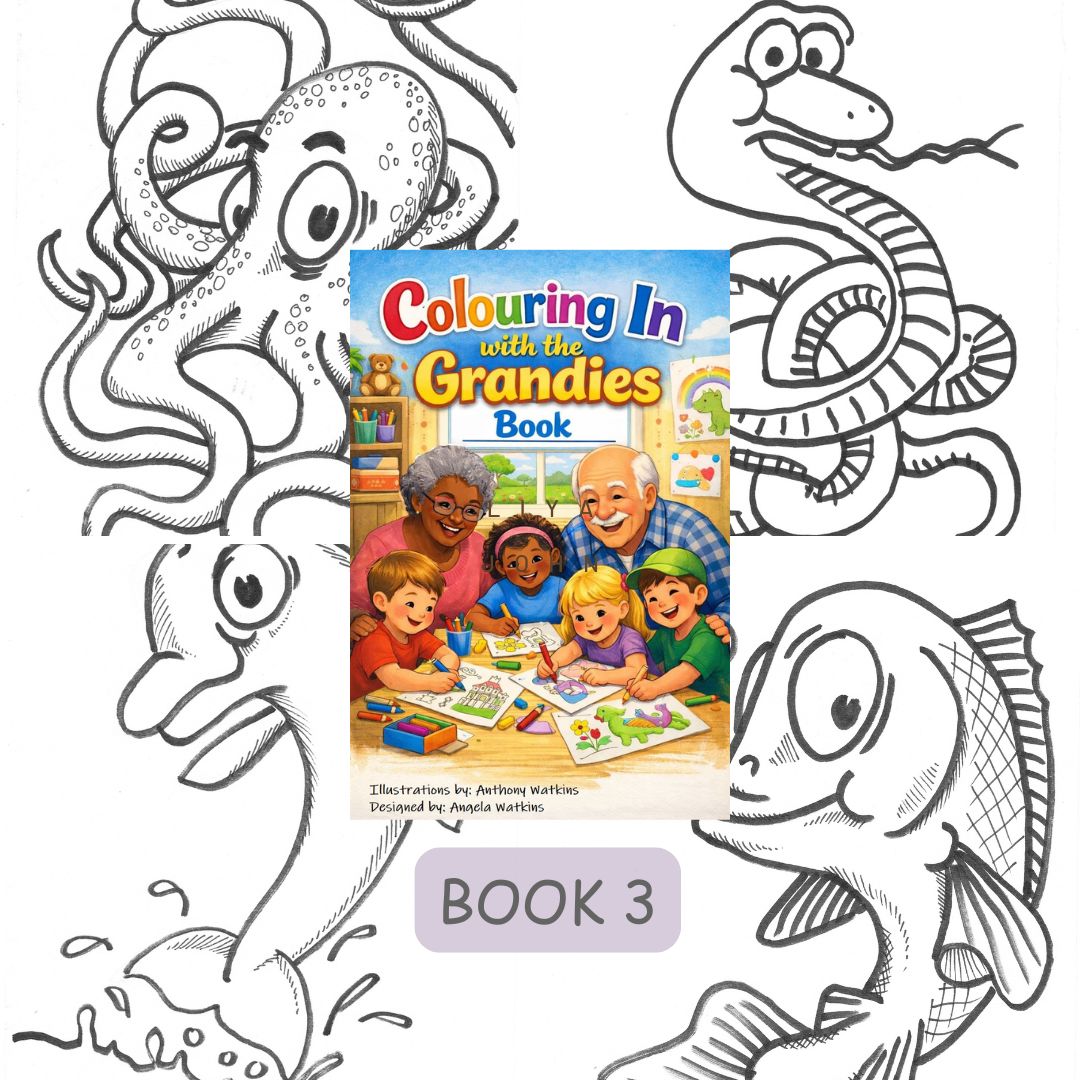 Colouring In with the Grandies: Slinky Sam the Snake & Friends