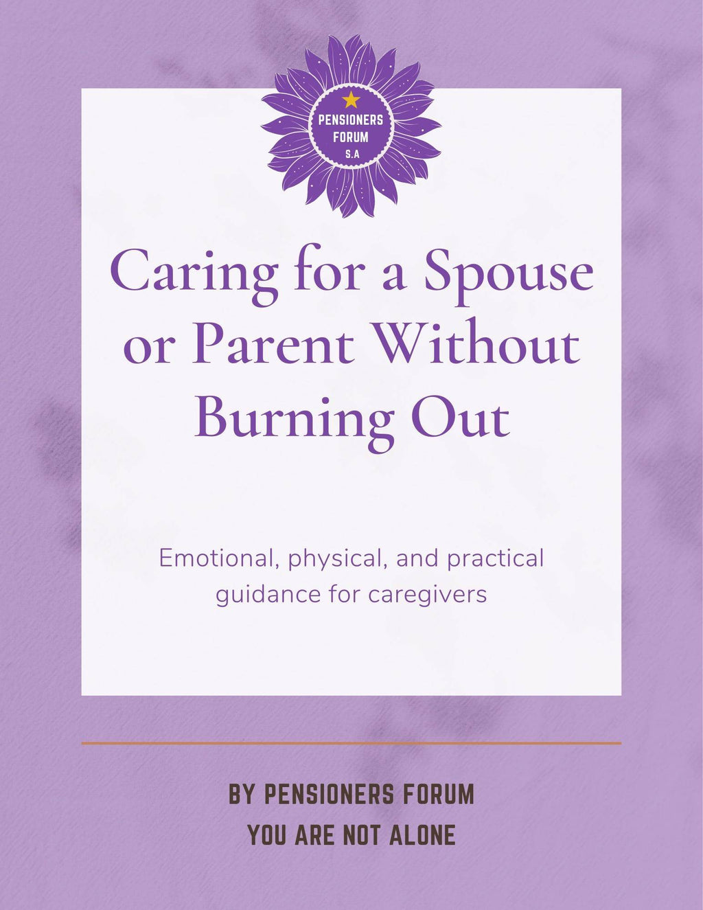 Caring for a Spouse or Parent Without Burning Out