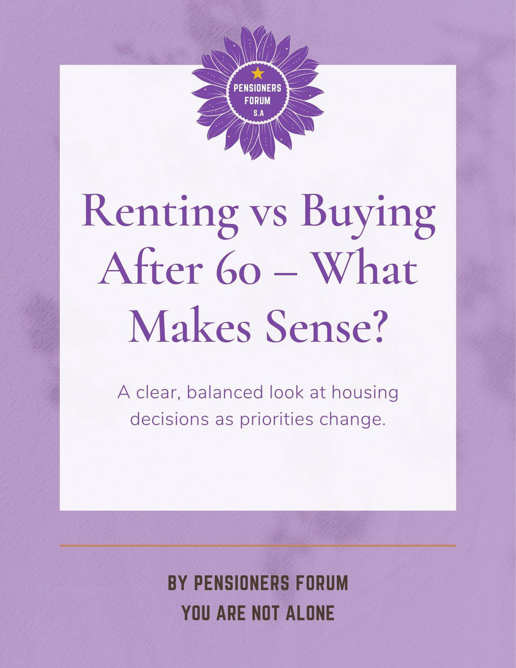 Renting vs Buying After 60 – What Makes Sense?
