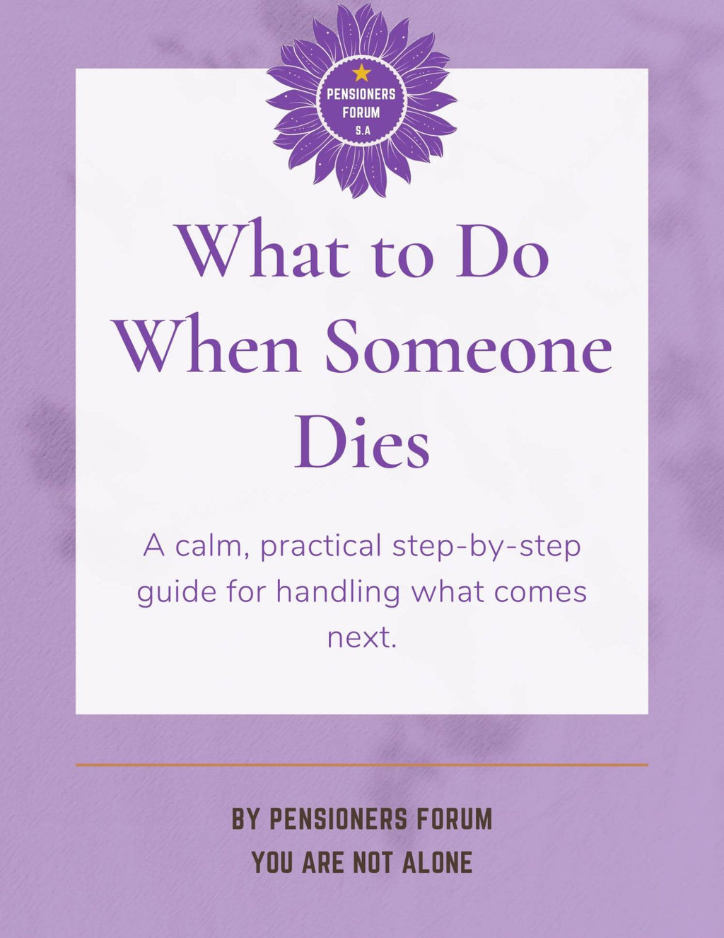 What to Do When Someone Dies